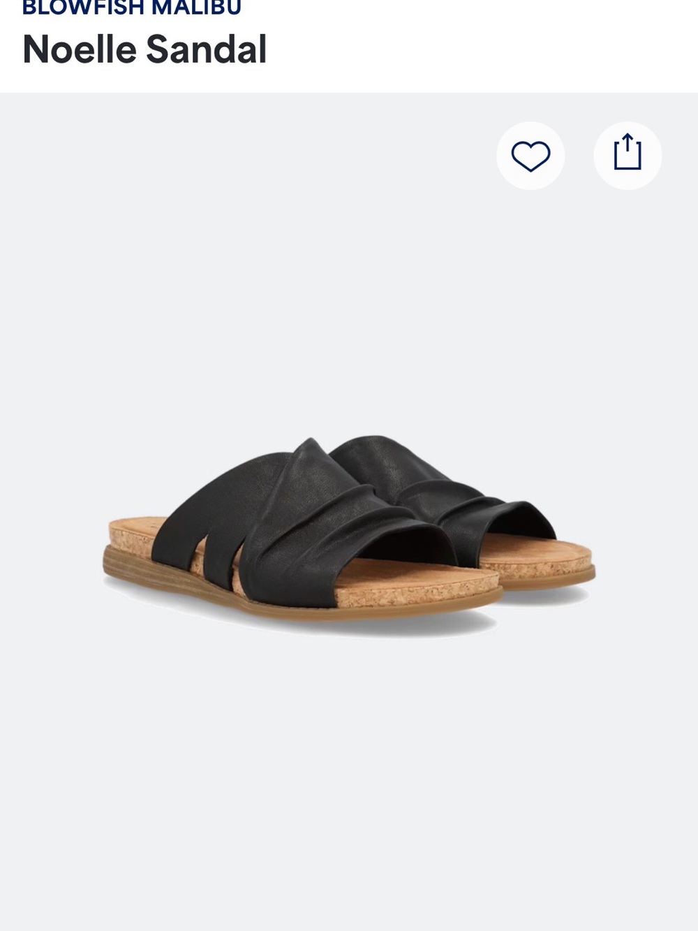 Blowfish Black Noelle Slide Sandal